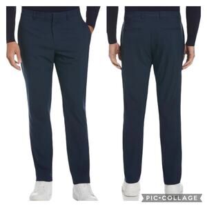 Perry Ellis NWT Slim Stretch Travel Luxe Navy Blue Dress Casual Pants Size 38x30
